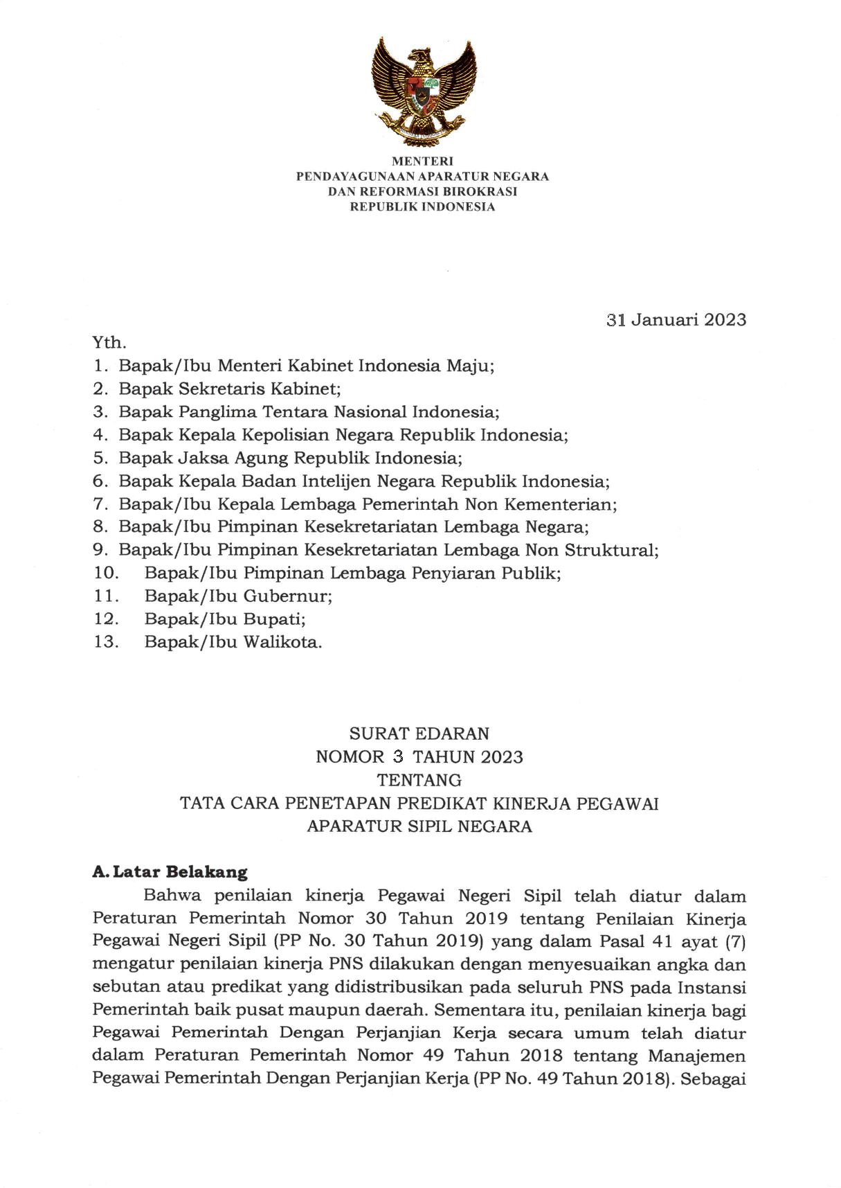 Tata Cara Penetapan Predikat Kinerja Pegawai